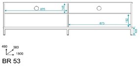 Rack Home para Sala 180cm para TV 50" Square Branco