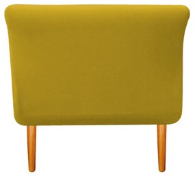 Recamier Estofado Ari 90 cm Solteiro Suede Amarelo - ADJ Decor