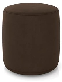 Puff Redondo Orgânico para Sala Malu Suede M11 - D'Rossi - Marrom