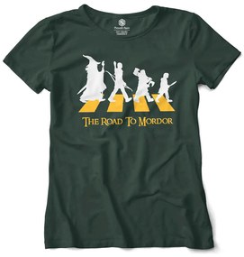 Camiseta Baby Look Feminina The Road to Mordor O Senhor dos Anéis - Verde Musgo - GG
