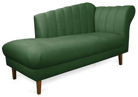 Divã Recife Suede 165 cm Pés Chanfrado Castanho - D'Rossi - Verde