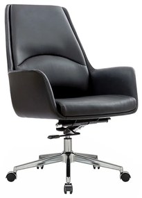 Cadeira de Escritório Office Diretor United Base Estrela com Rodízios PU Preto G56 - Gran Belo