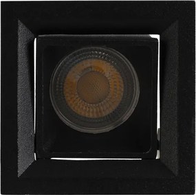Plafon De Embutir Articulado 1 Foco Pro 11 - PRETO