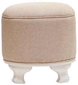 Puff Clássico Redondo Chic - Branco Kleiner