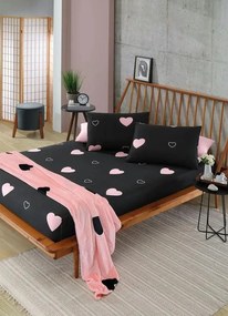 Jogo de Cama Malha Coração Solteiro 2 Peças