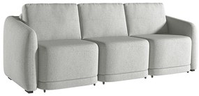 Sofá Cama Modulado Retrátil e Reclinável Decorativo Varsóvia 246cm Linho Cinza G33 - Gran Belo