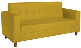 Sofá 2 Lugares Denver Suede Amarelo - ADJ Decor