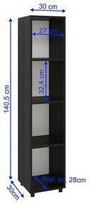 Estante Livreiro Armário Nichos Prateleiras Decoração Preto