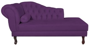 Recamier Diana 160cm Lado Direito Suede Roxo - ADJ Decor