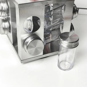 Porta Condimentos Giratório Inox 8 Peças