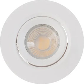 Plafon Led De Embutir Abs Branco 3w 3000k Easy