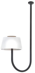 Plafon Mushroom Glass 66,5X14X29Cm Metal Alumínio E Vidro 2Xg9 - Old A... (PRETO / COBRE BRILHO)
