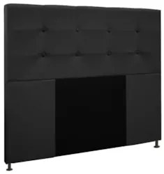 Cabeceira Cama Box Casal Queen 160cm Safira Suede Preto Z51 - Mpozenat