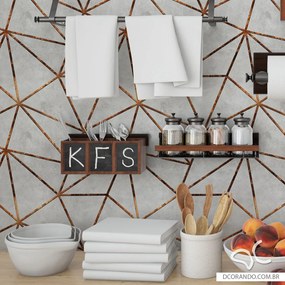 Papel de Parede Zara Cimento Queimado Aço Cortein