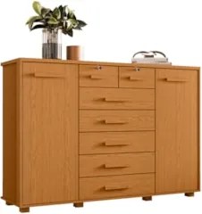 Cômoda Para Quarto 7 Gavetas 160cm Fontaine A02 Cinamomo    - Mpozenat