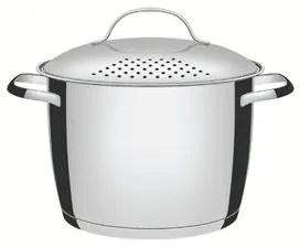 Espagueteira Tramontina Allegra Aço Inox com Fundo Triplo 22 cm 5,5 L