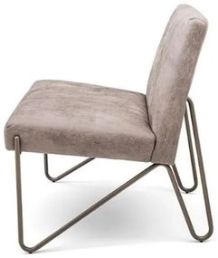Poltrona Jiu Assento Bege Envelhecido Base Bronze 73cm - 62536 Sun House