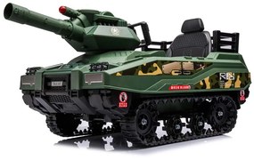 Carrinho Elétrico Mini Tanque com Som Luz e Disparador de Munição Camuflado Verde G31 - Gran Belo