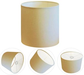 Cúpula Abajur Cilíndrica Cp-7007 Ø20x22cm Algodão Crú