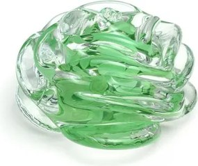 Peso Flor Rosa Verde Leitoso Murano Cristais Cadoro