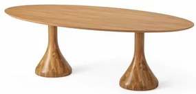 Mesa Jantar Maribela Oval Cor Champagne 140cm - 76780 Sun House