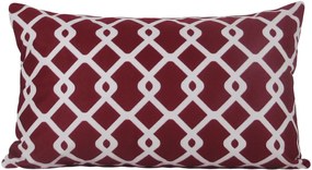 Capa almofada LYON Veludo estampado Geométrico Vermelho 30x50cm
