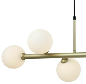 Pendente Abaporu Metal Dourado E Vidro Branco 31X95X28Cm 6Xg9 | Bella... (Dourado)