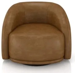 Poltrona Decorativa Orgânica Giratória Kit 2 Lya Z32 Sintético Marrom