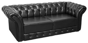 Namoradeira Sofá 2 Lugares Chesterfield Capitonê 186cm Corano Preto - Sheep Estofados - Preto