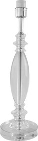 Base De Abajur Cristal Metal Cromado 15Cm Castical