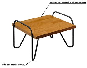 Mesa de Centro Decorativa Sala de Estar Lourenço Castanho G37 - Gran Belo