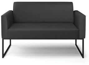 Sofá Namoradeira Base Industrial Preto Marisa Corino D03 - D'Rossi - Preto