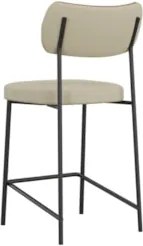 Banqueta Cozinha Média Kit 4 Milli Linho Caramelo/Areia A14 - Mpozenat