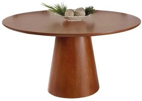 Mesa Redonda Grace com Base Cônica Cor Imbuia 136cm - 68106 Sun House