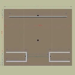 Painel Suspenso Para TV Até 55 Polegadas Atlas Off White/Cinamomo/Ripa