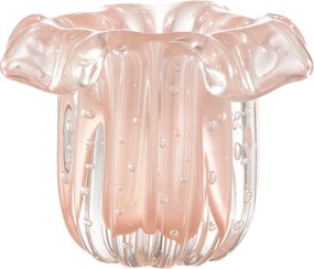 Vaso Murano Salvador c/ Ouro P Quartzo Rose