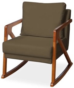 Poltrona Mona Amber Balanço Veludo Marrom