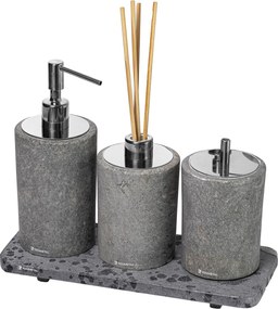 Conjunto Banheiro 3 Pçs Petra - Cromado  Cromado