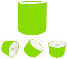 Cúpula Abajur Cilíndrica Cp-7005 Ø18x18cm Verde Limão