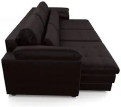 Sofá Retrátil 4 Lugares Para Sala 332cm Dijon Couro Bordô S07 - Mpozen