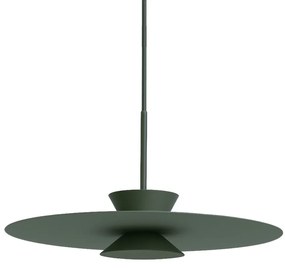 Pendente Tule Ø60X25Cm 1Xmr16 - Usina 25120/60 (OL-F - Verde Oliva Fosco, Igual a Cor 1)