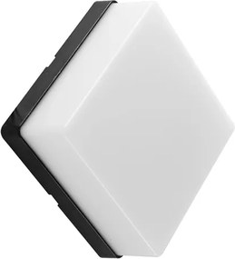 Arandela Led Quadrada Abs 8W 3000K Ip65 Jabuti - PRETO