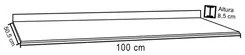 Tampo para Balcão de Cozinha 100cm MDP Castanho - Lumil 