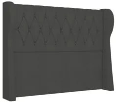 Cabeceira Casal Queen Cama Box 160cm Malva Z04 Veludo Grafite - Mpozen