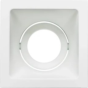 Plafon De Embutir Aluminio Branco 9X9cm Square Ghost