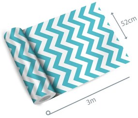 Papel de parede adesivo Chevron verde e branco