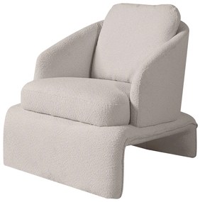 Poltrona Design Califa Encosto Almofadado Bouclê Branco G92 - Gran Belo
