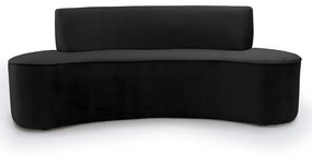 Sofá 4 Lugares Porto D07 230cm para Sala Living Veludo Preto - D'Rossi