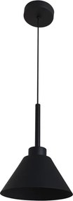 Pendente Led Alumínio Preto 7w 2700k Ø20cm Plié