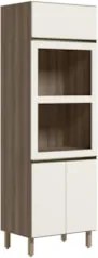 Paneleiro Torre Quente Duplo Maly N03 Carvalho/Off White - Mpozenato